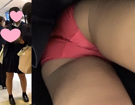 #55　かわいい制服女子のピンクパンツをまあまあしつこく