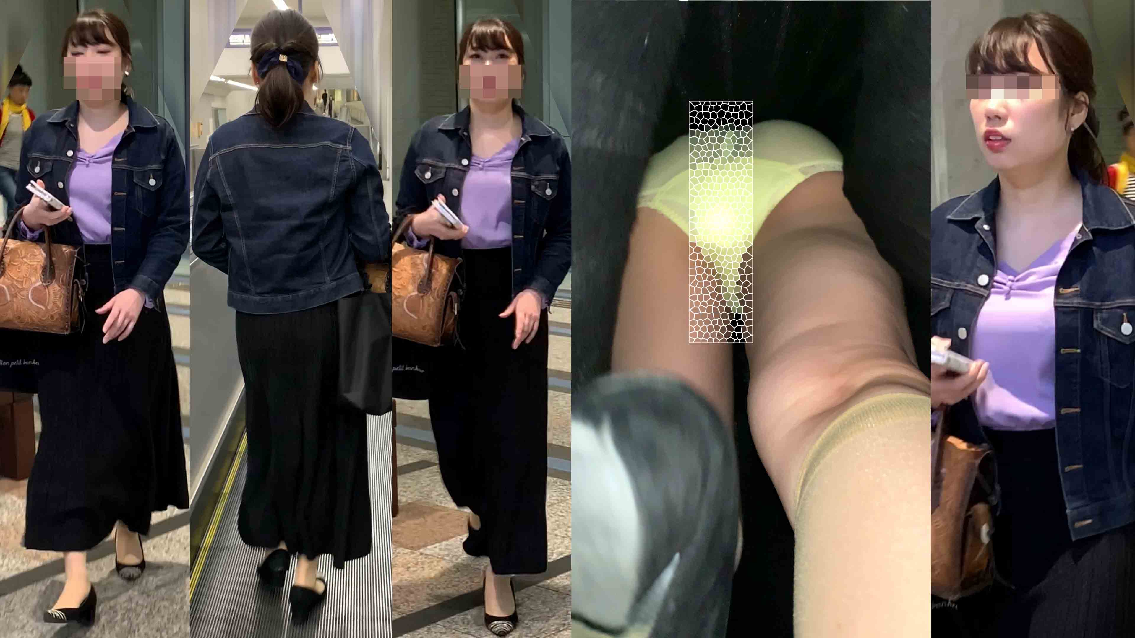 HONEYsPOT PPV bomb680 色白美肌ハイクラスお姉さんのロンスカめくりイエローP　エスカめくり 680.mp4