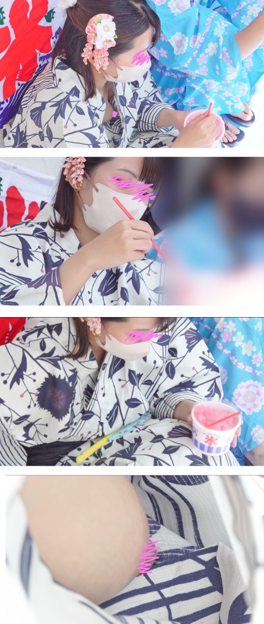 HONEYsPOT PPV 【かき氷転落ハプニング】【幼顔の激かわ浴衣お姉さんの胸チラ＆パンチラ】 hanabi.mp4